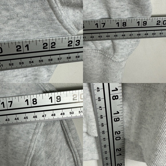 Abercrombie Soft Collection Drama Wedgey Henley Cropped 90s Sweatshirt Sz Medium - Picture 12 of 15